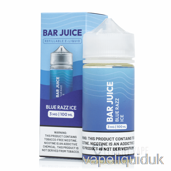 Blue Razz Ice - Bar Juice - 100mL 3mg Vape Liquid